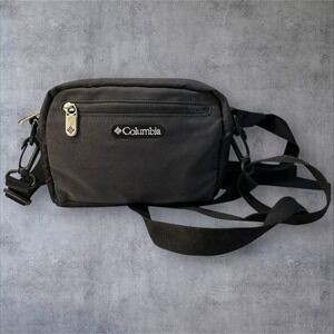 HTF Columbia Digital Keeper Fanny Pack Belt‎ Bag Crossbody Black Nylon READ